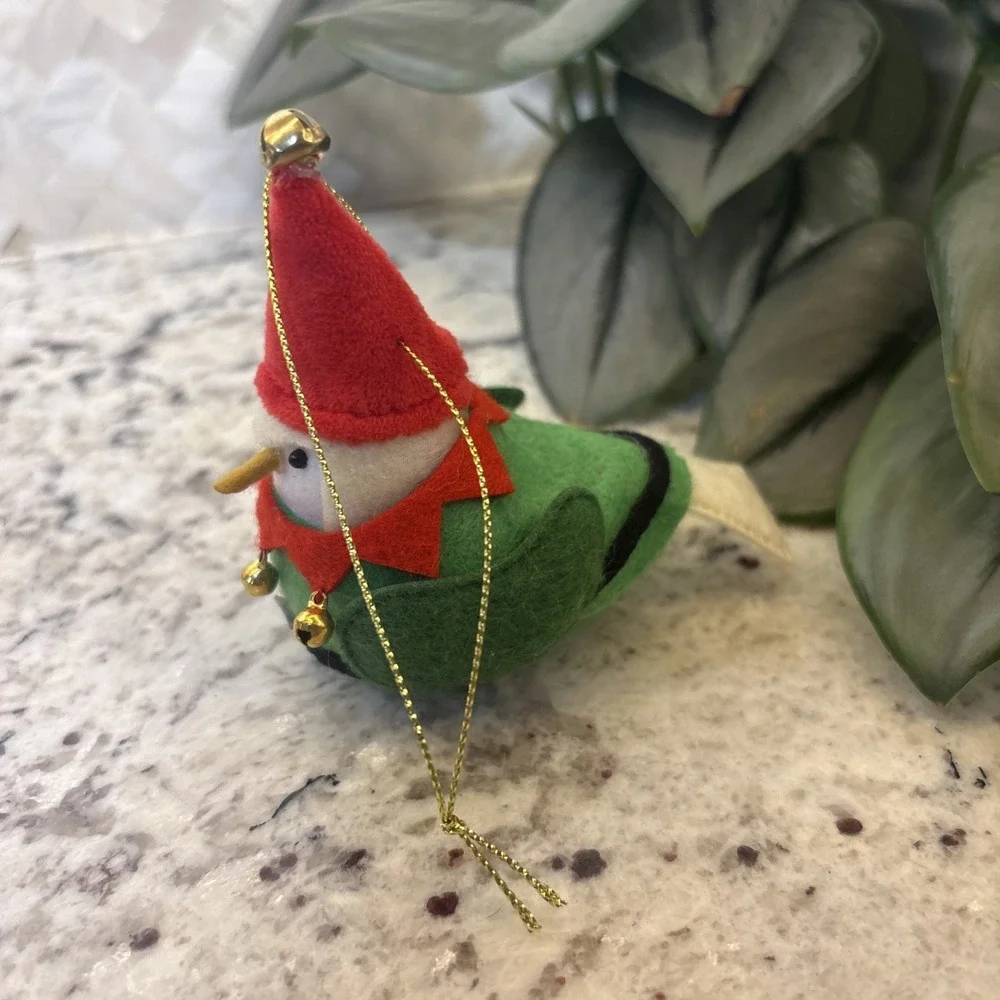Felt Bird Ornaments Featherly Friends Wondershop Set Of 7 Christmas Tree Santa